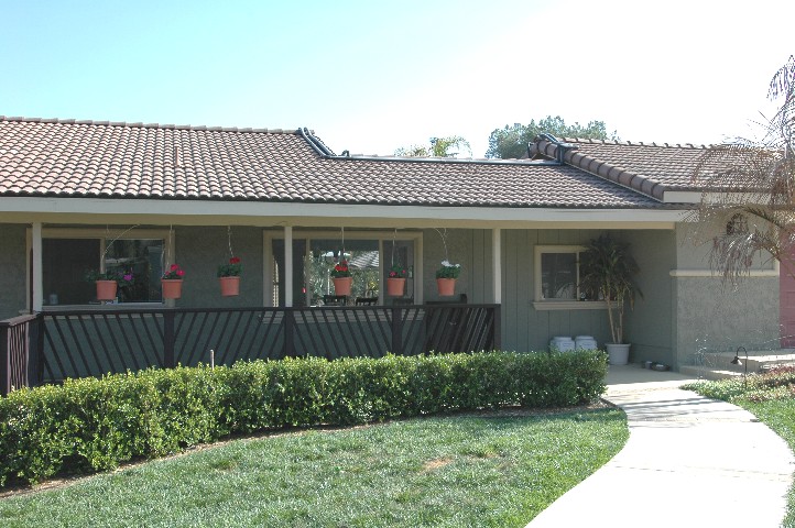 Cool covered porch entry