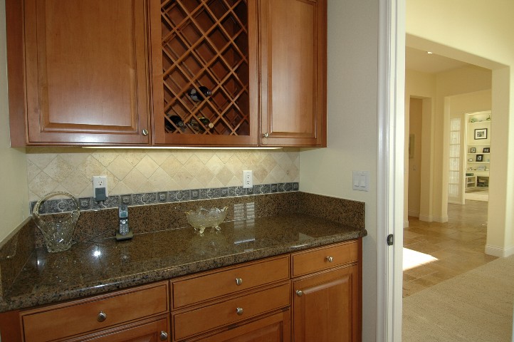 Beautifully finished Butler's Pantry... with wine storage