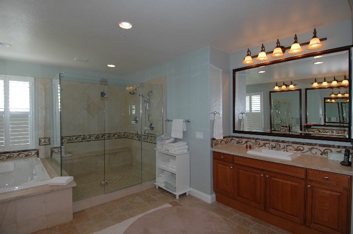 Ocean View Soaking tub... and Party Size Shower