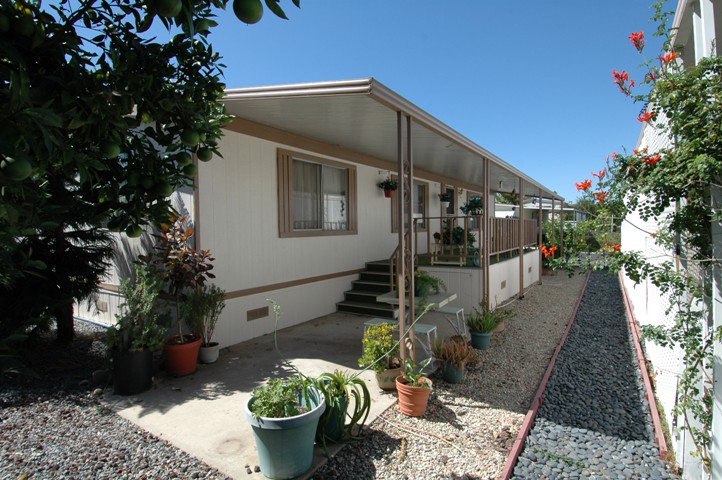 Wonderful low maintenance yard at this San Marcos Mobile Home for Sale