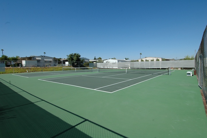 Tennis Courts at this San Marcos Mobile Home for Sale
