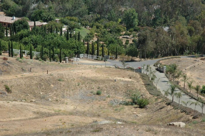 View from the main building pad... of the gated entry location...