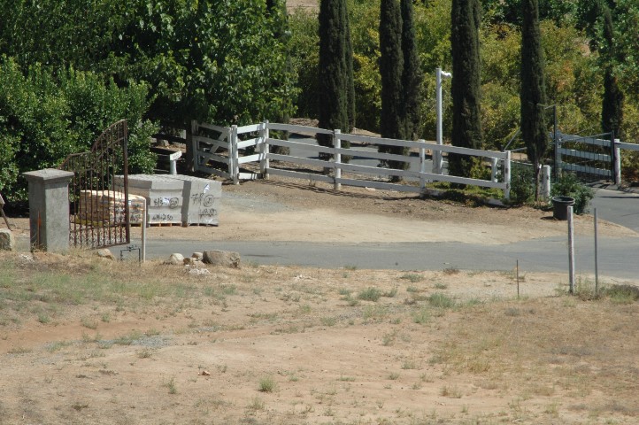 Southeast corner is just next to the neighbors Gate Pedestal