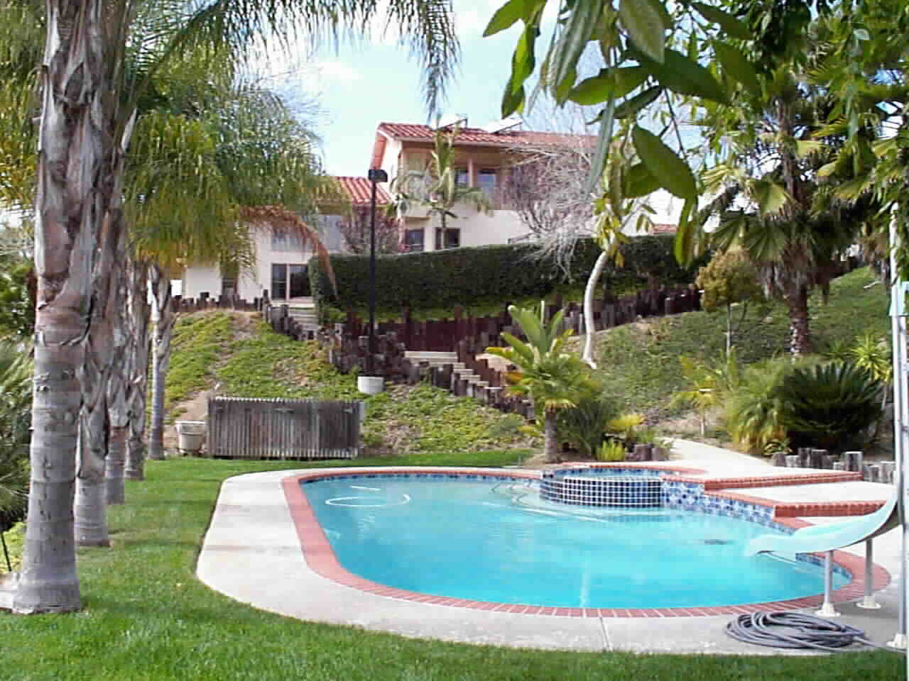 View of Bonsall Home from Pool, BBQ and Sports Area