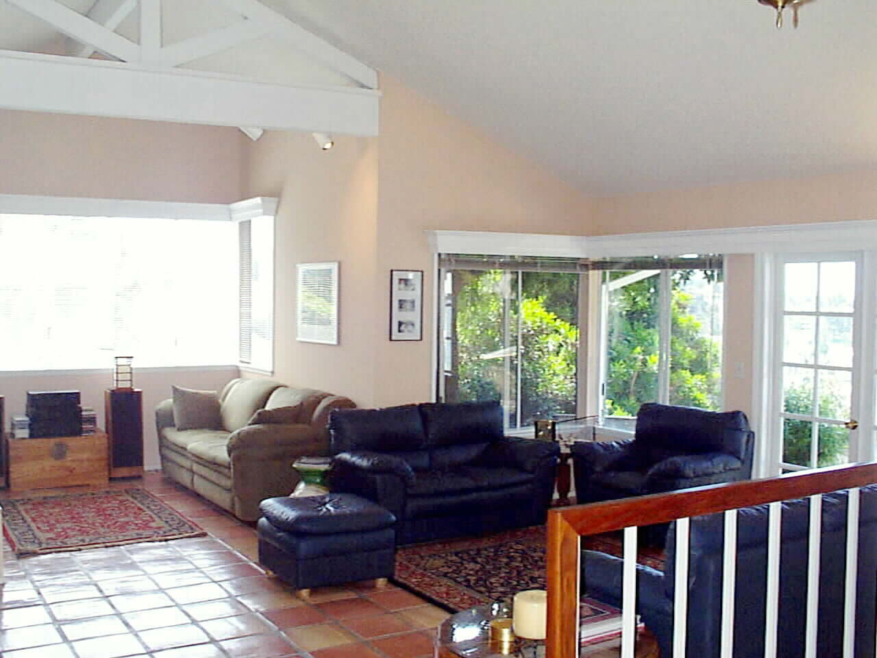Bright... Open Great Room with Wonderful Satillo Tile and French Doors